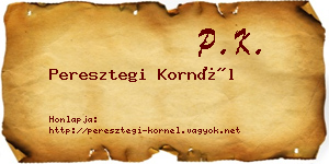 Peresztegi Kornél névjegykártya