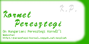 kornel peresztegi business card